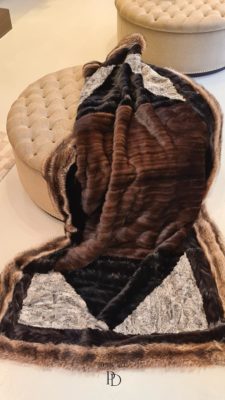 transformar un abrigo de vison en manta